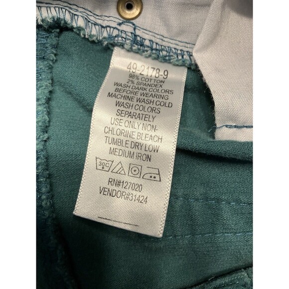 Chadwick Womens Tall Stretch Green Corduroy Pants Size 12T NWOT - Picture 3 of 6